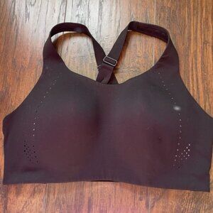 Lululemon Air Support Bra Black High Support Sports Workout Double Straps 36 DD